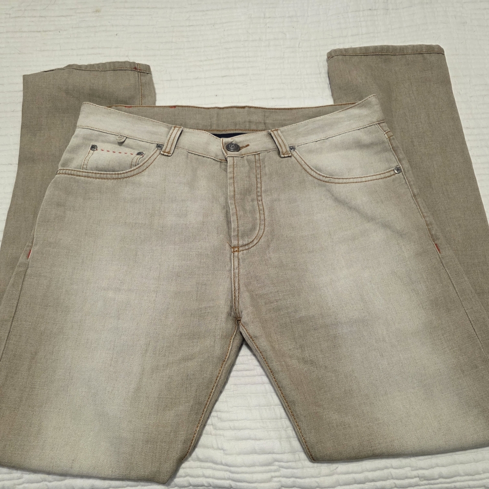 Isaia Light Tan Men's Jeans
